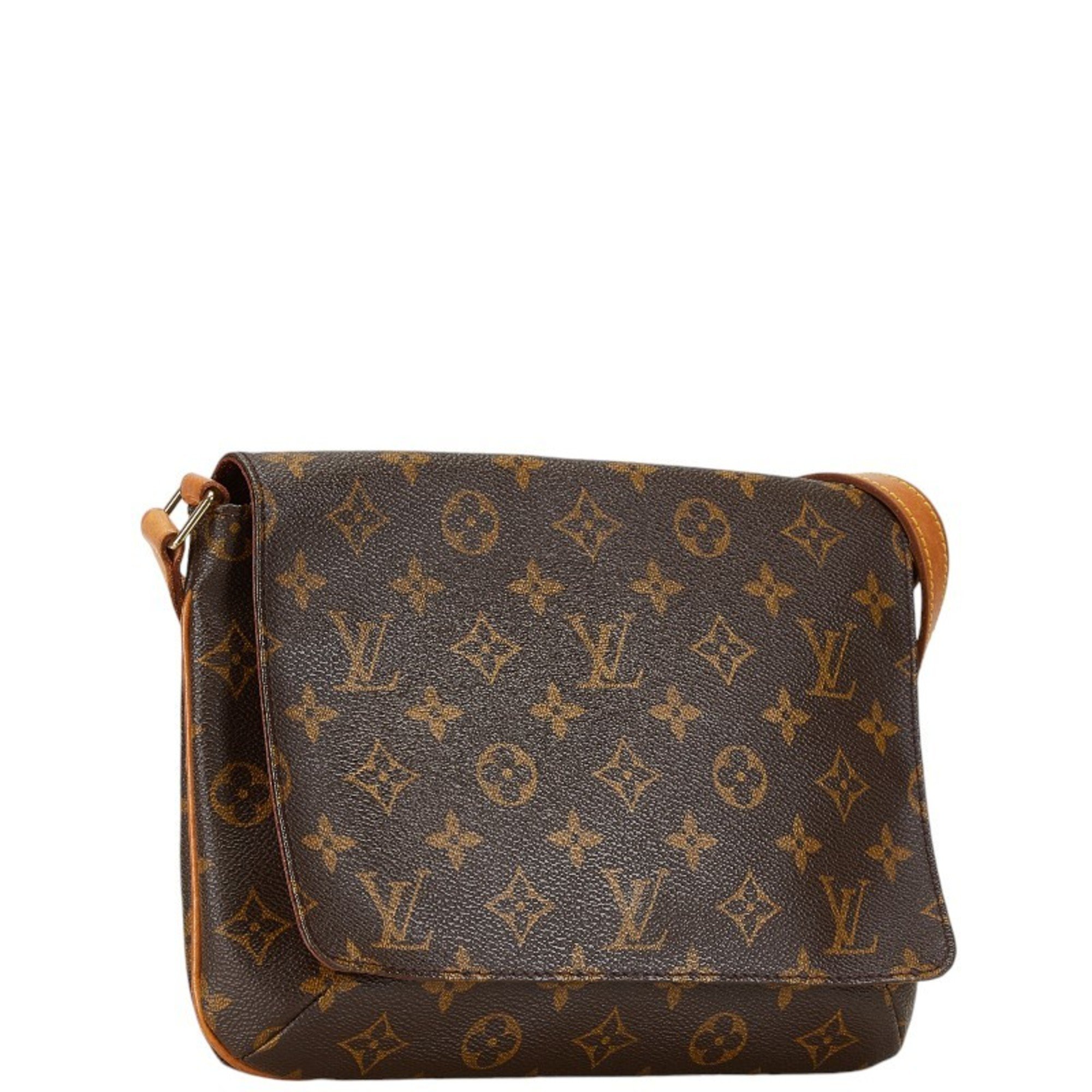 Louis Vuitton Monogram Musette Tango Short Shoulder Bag Handbag M51257 Brown PVC Leather Women's LOUIS VUITTON