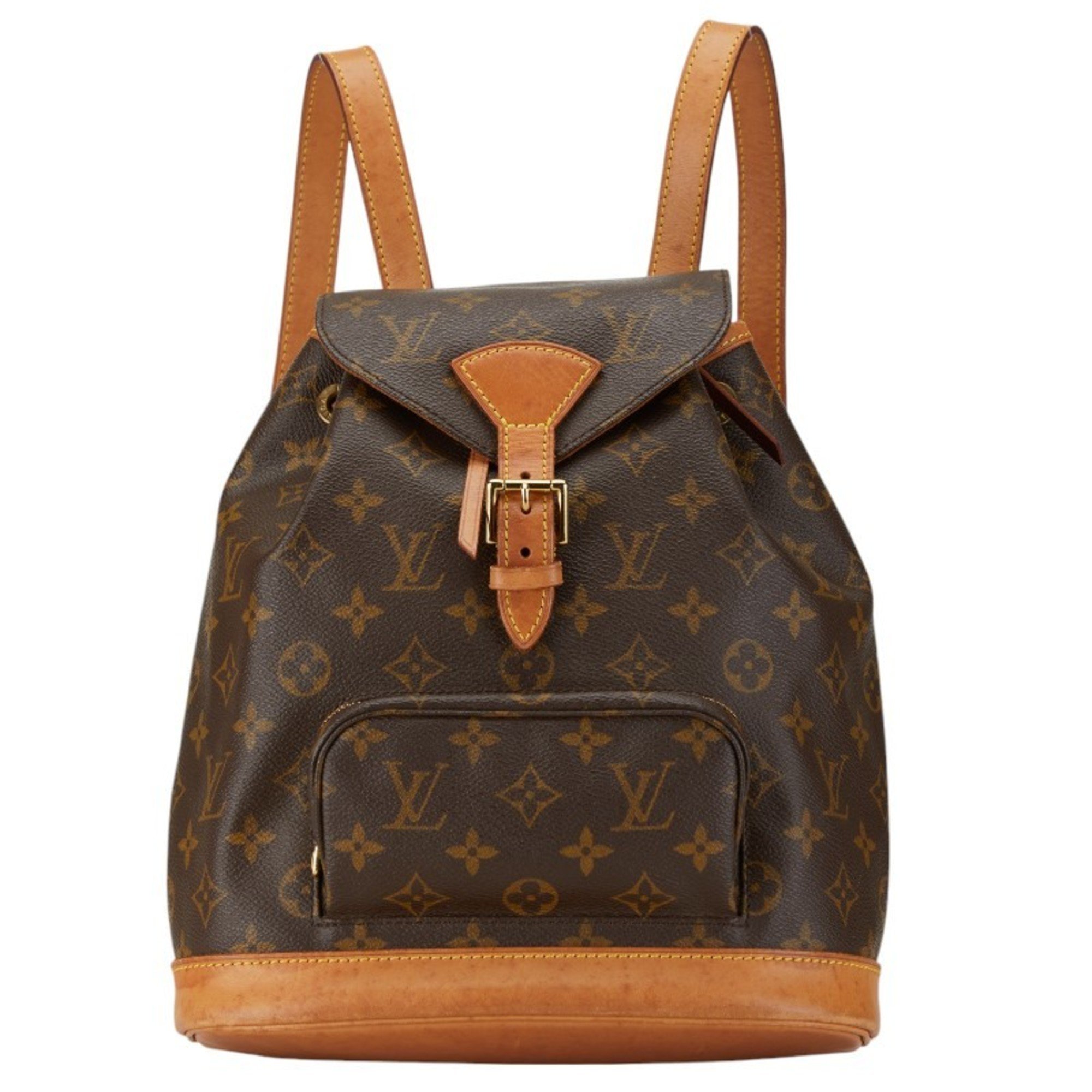 Louis Vuitton Monogram Montsouris MM Backpack M51136 Brown PVC Leather Women's LOUIS VUITTON