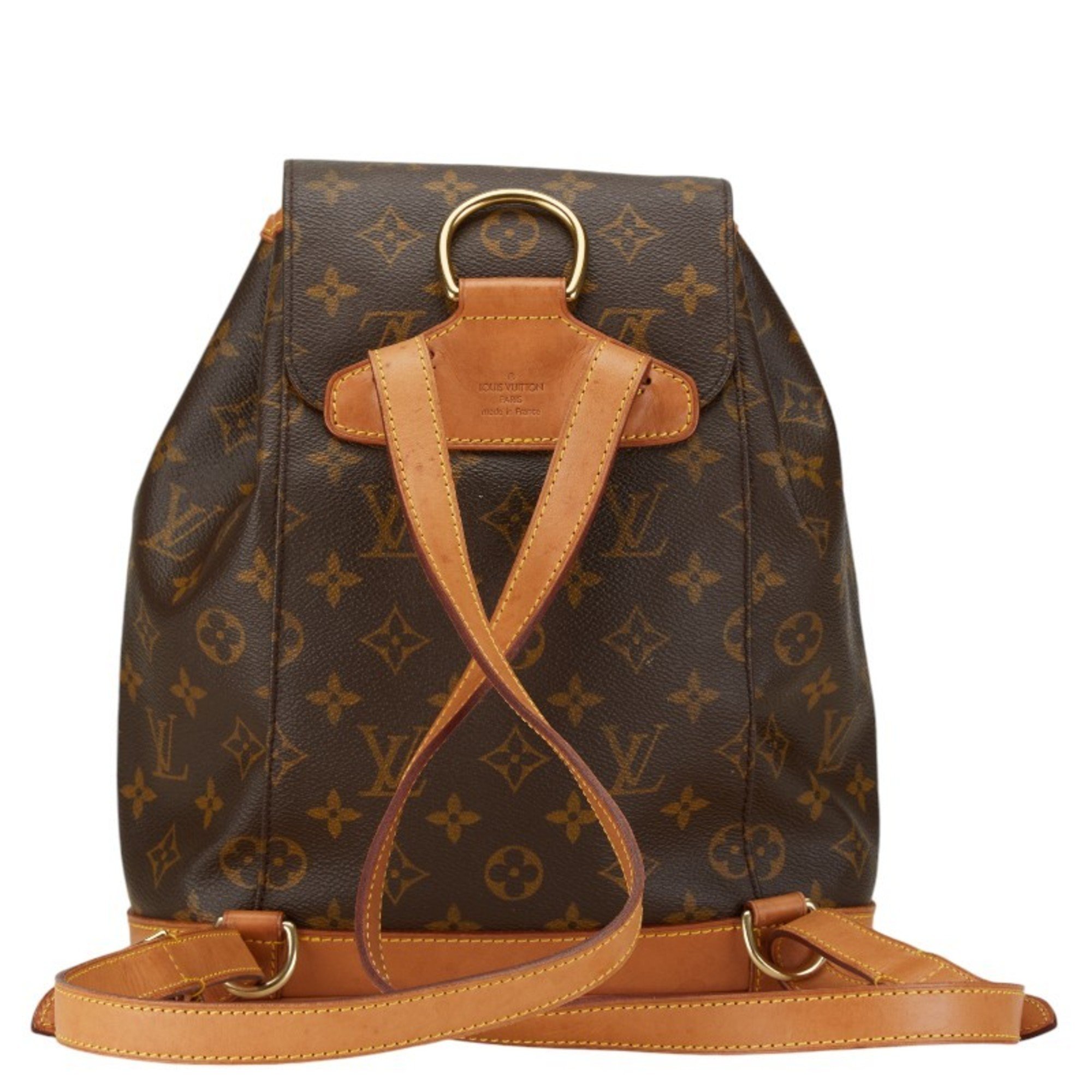 Louis Vuitton Monogram Montsouris MM Backpack M51136 Brown PVC Leather Women's LOUIS VUITTON