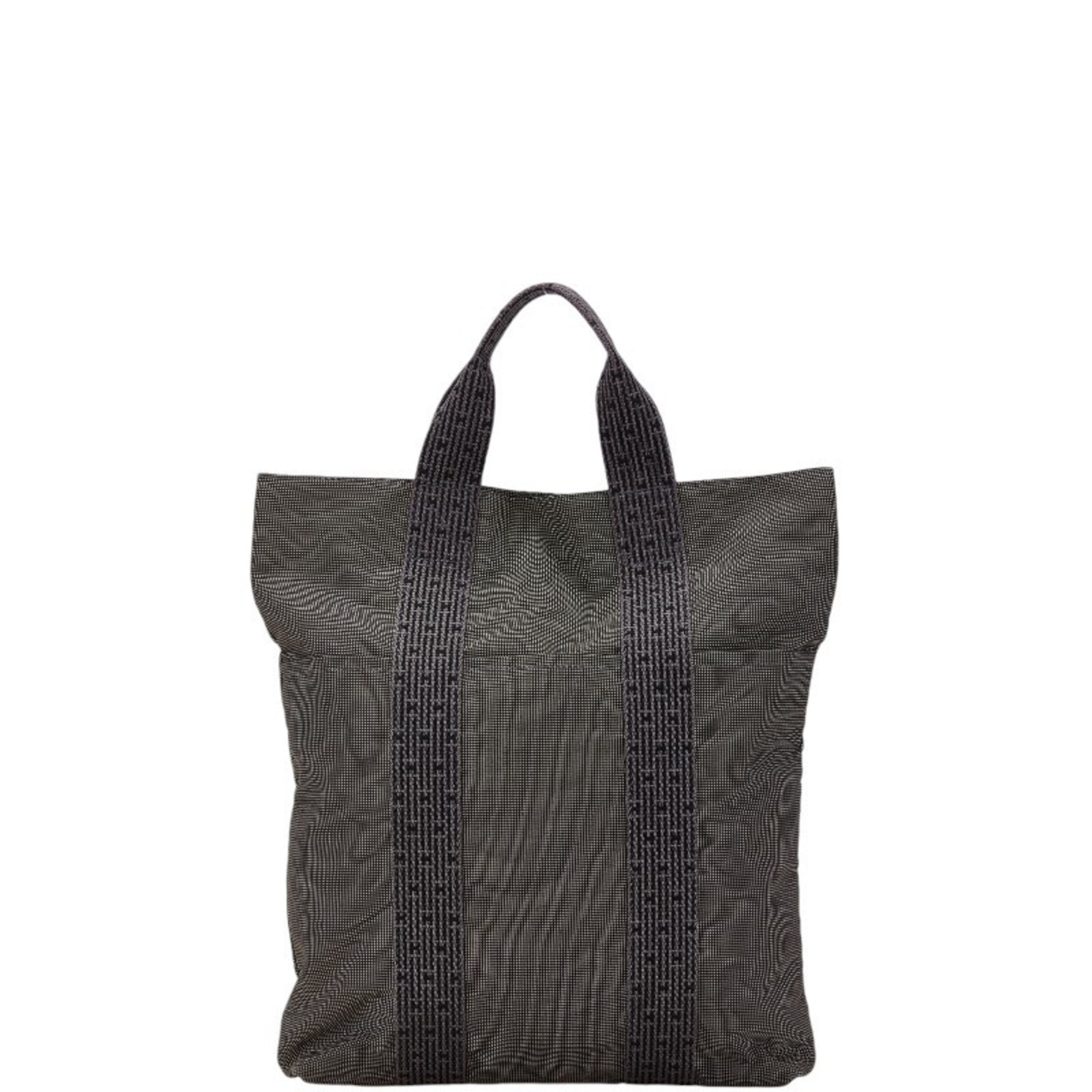 Hermes Air Line Cabas Tote Bag Grey Canvas Women's HERMES