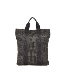 Hermes Air Line Cabas Tote Bag Grey Canvas Women's HERMES