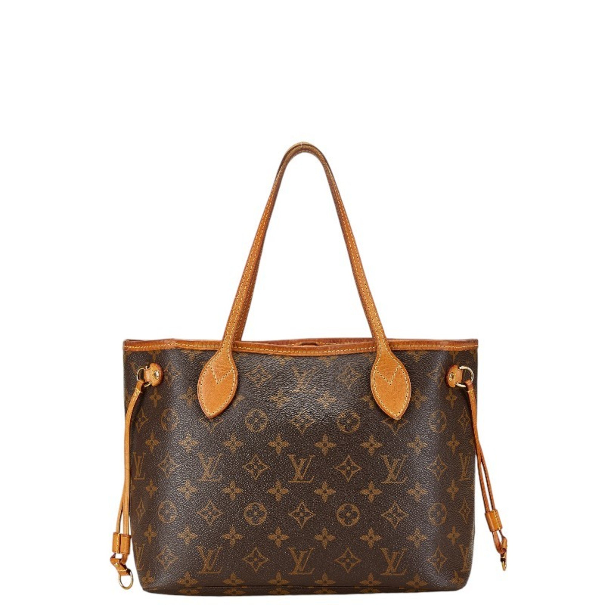 Louis Vuitton Monogram Neverfull PM Tote Bag Shoulder M41245 Brown PVC Leather Women's LOUIS VUITTON