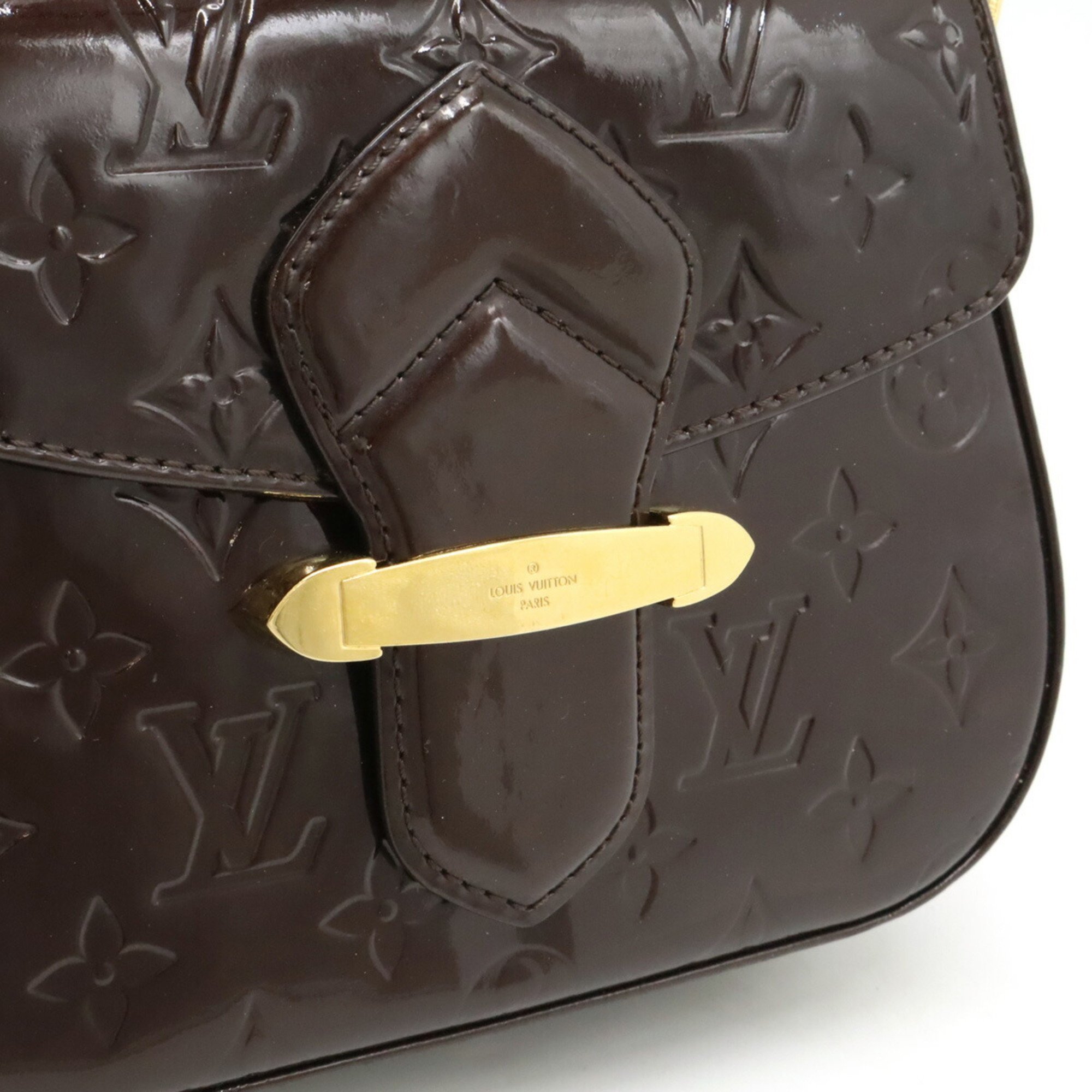 LOUIS VUITTON Louis Vuitton Vernis Bellflower PM Shoulder Bag Pochette Amarante M91704