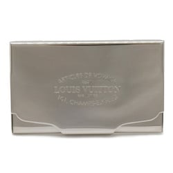 LOUIS VUITTON Louis Vuitton Porte Carte Voyage Card Case Business Holder Metal Silver M66175