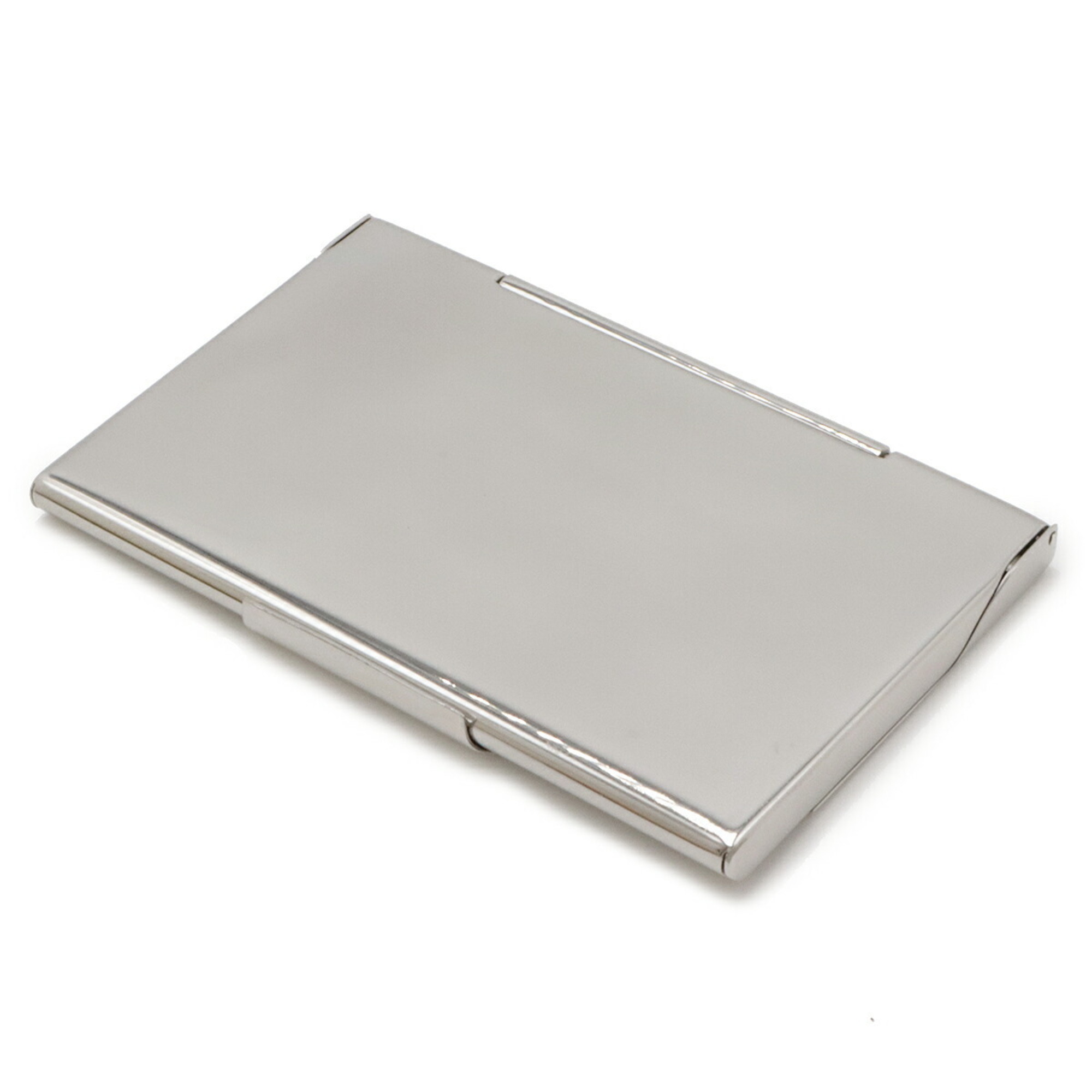 LOUIS VUITTON Louis Vuitton Porte Carte Voyage Card Case Business Holder Metal Silver M66175