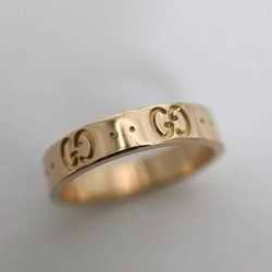 Gucci Ring Icon f-21314 Yellow Gold YG GG #10.5 K18 750 GUCCI Color Men's Women's Size 10.5 11 Engraved