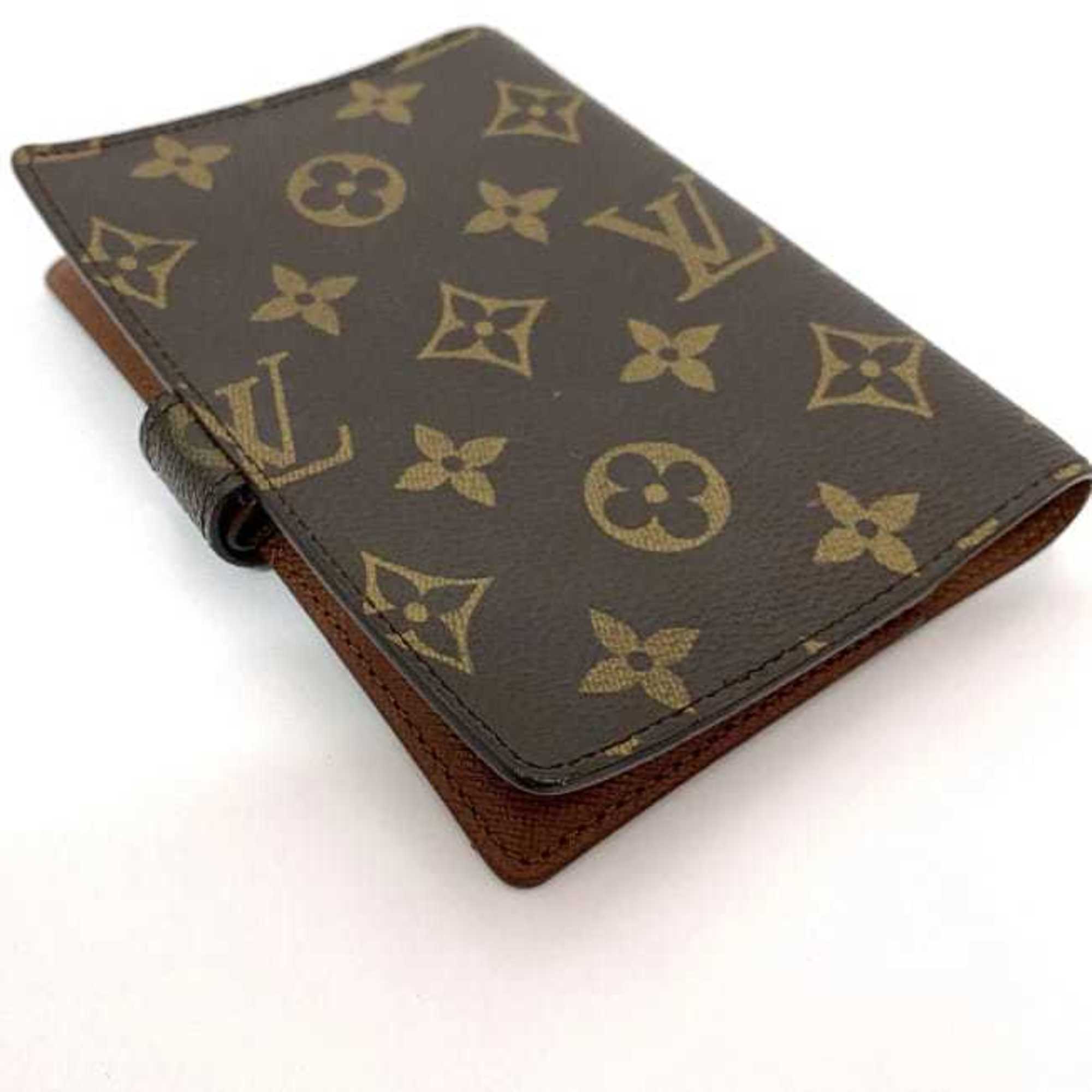 Louis Vuitton Planner Cover Agenda PM ec-21104 Brown Monogram R20005 6-hole Canvas CA0021 LOUIS VUITTON Pen Pocket Schedule Unisex