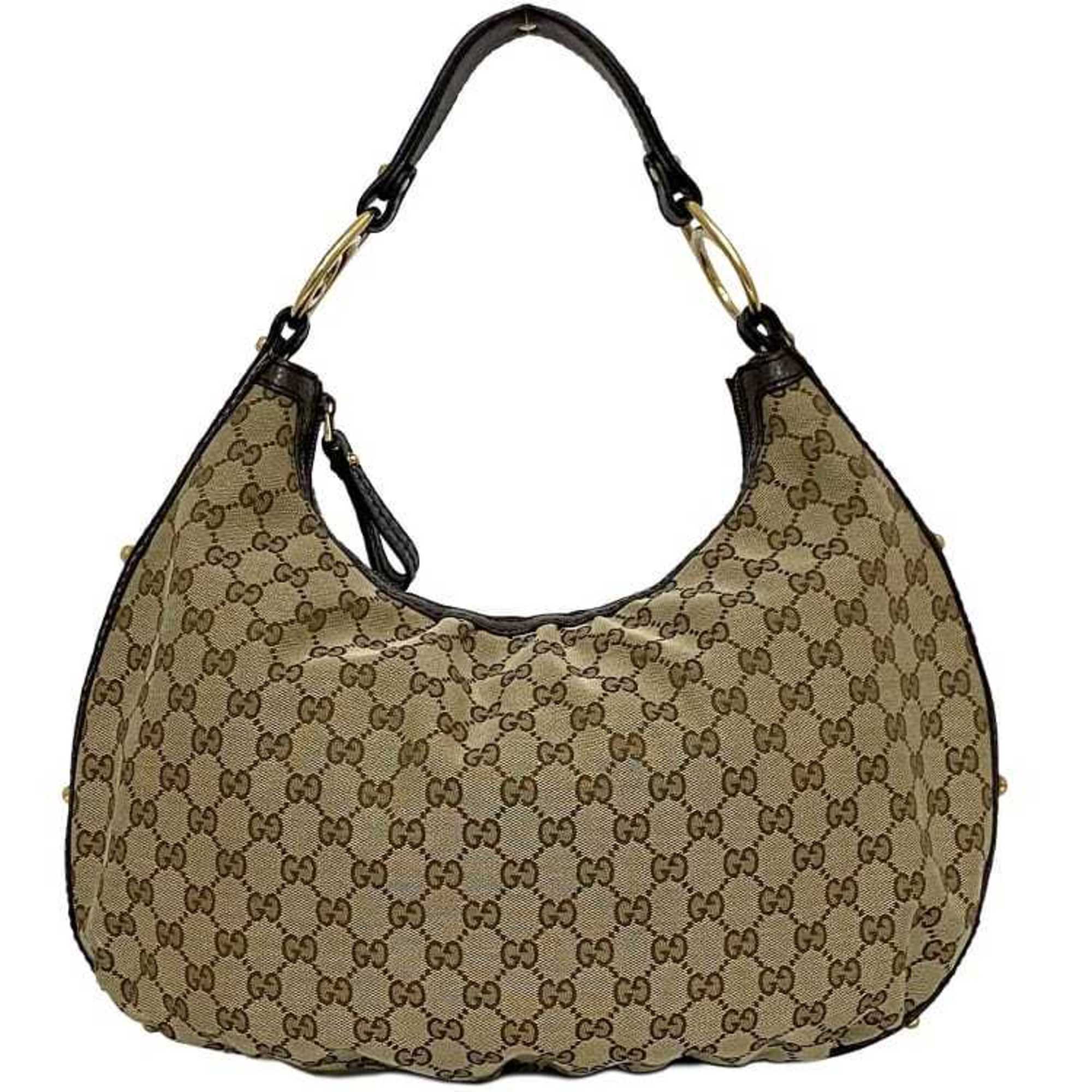 Gucci Bag ec-21304 Beige Brown Interlocking 223952 Canvas Leather GUCCI GG Women's