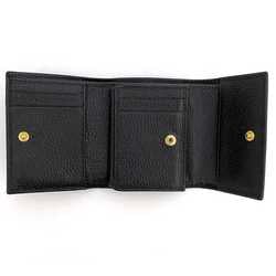 Gucci Tri-fold Wallet ec-21274 Black Marmont 546584 GG Leather GUCCI Compact Women's