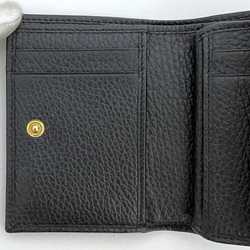 Gucci Tri-fold Wallet ec-21274 Black Marmont 546584 GG Leather GUCCI Compact Women's