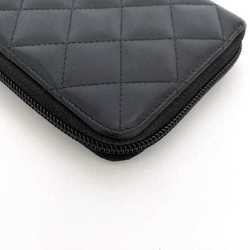 Chanel Round Long Wallet f-21276 Black Cambon A50078 Lambskin 15 Series CHANEL Coco Mark Quilting Women's Men's