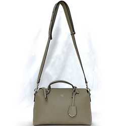 Fendi 2-way bag By the Way Medium f-21323 Beige 8BL146 Leather FENDI Handbag Smoky color Compact Shoulder With strap