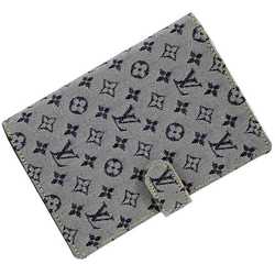 Louis Vuitton Notebook Cover Agenda PM ec-21111 Light Blue Monogram R20910 Canvas Leather CA1010 LOUIS VUITTON 6 Holes Schedule Planner Embroidery Unisex