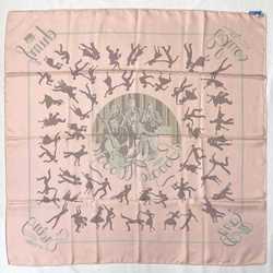 Hermes Scarf Muffler Carre 90 ec-21137 Pink Gray Boogie Woogie Silk 100% Large Jazz Women's