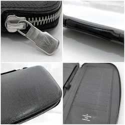 Louis Vuitton Travel Case Organizer Atoll f-21180 Black Aldwaz Taiga M30652 Wallet Card Leather MI4009 LOUIS VUITTON Passport Holder Bankbook