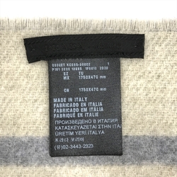 PRADA Scarf Cashmere Gray Beige Double Face Unisex