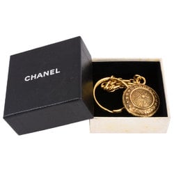 CHANEL 1990 Charm Keychain Keyring Chain GP Round Circle