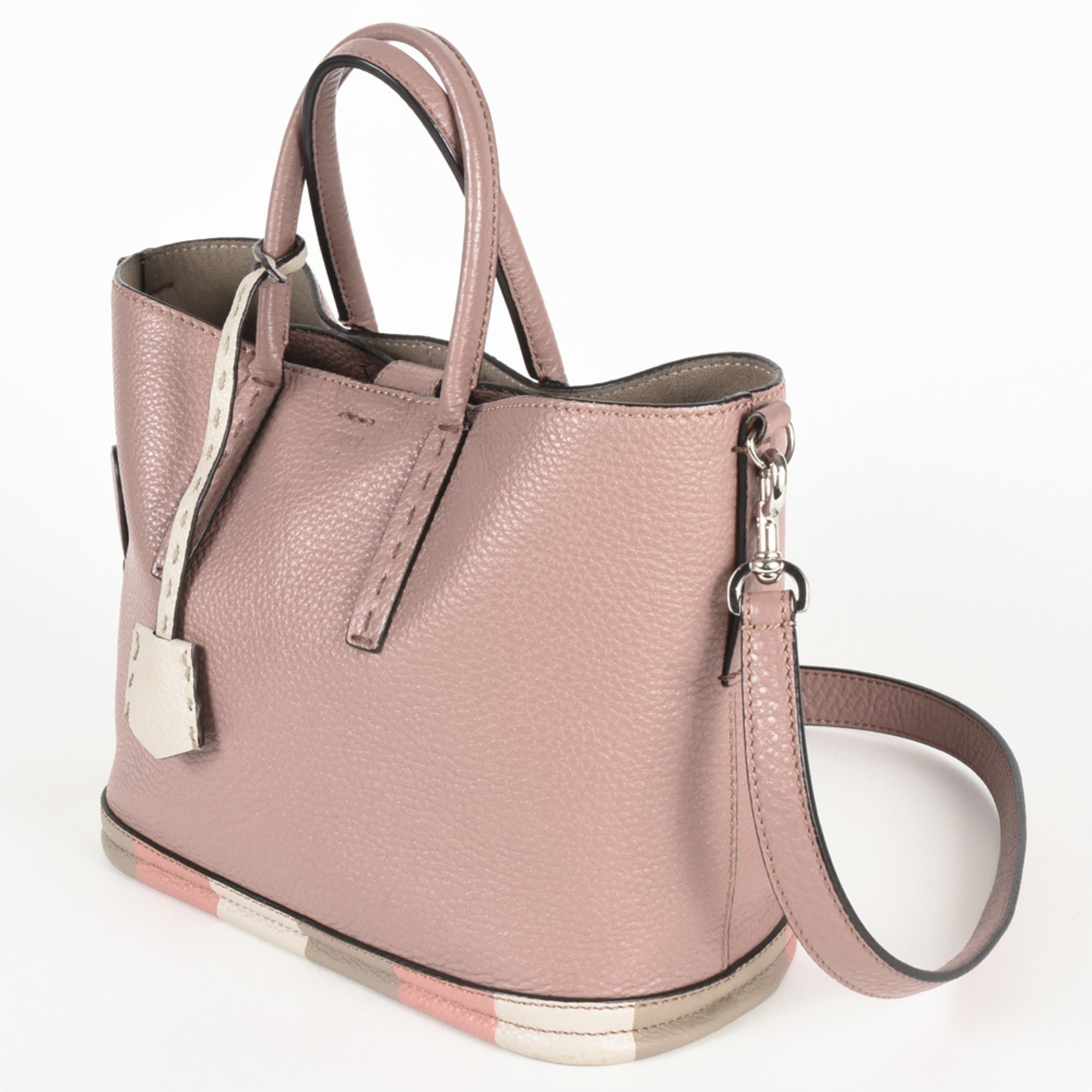 FENDI Selleria handbag calfskin 8BH349 English rose pink