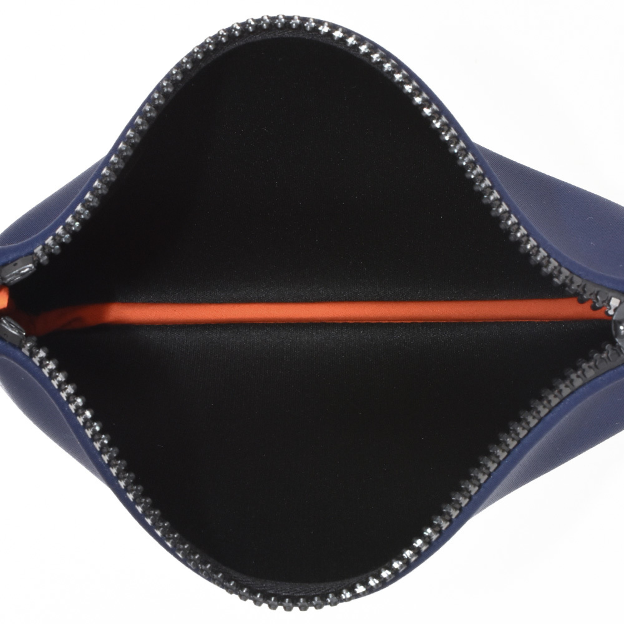 Hermes Neoban PM Pouch Nylon Polyurethane Navy Pochette Clutch Bag