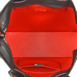 Christian Louboutin Cabyker Small Tote Bag Leather Rubber 1205119 Black Red Shoulder