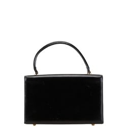 Versace Sunburst Handbag Vanity Bag Black Leather Women's VERSACE