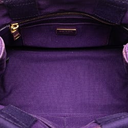 Prada Canapa Handbag Shoulder Bag B2439G Purple Canvas Women's PRADA