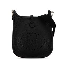 Hermes Evelyn TPM Shoulder Bag Black Taurillon Clemence Women's HERMES