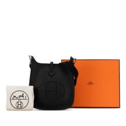 Hermes Evelyn TPM Shoulder Bag Black Taurillon Clemence Women's HERMES