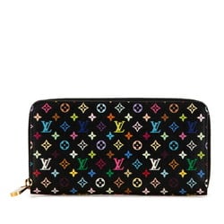 Louis Vuitton Monogram Multicolor Zippy Wallet Round Long M60275 Black Violet PVC Women's LOUIS VUITTON