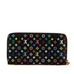 Louis Vuitton Monogram Multicolor Zippy Wallet Round Long M60275 Black Violet PVC Women's LOUIS VUITTON