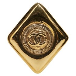 Chanel Coco Mark Diamond Motif Brooch Gold Plated Women's CHANEL