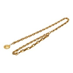 Chanel Coco Mark Medallion Plate Belt Gold Plated Women's CHANEL