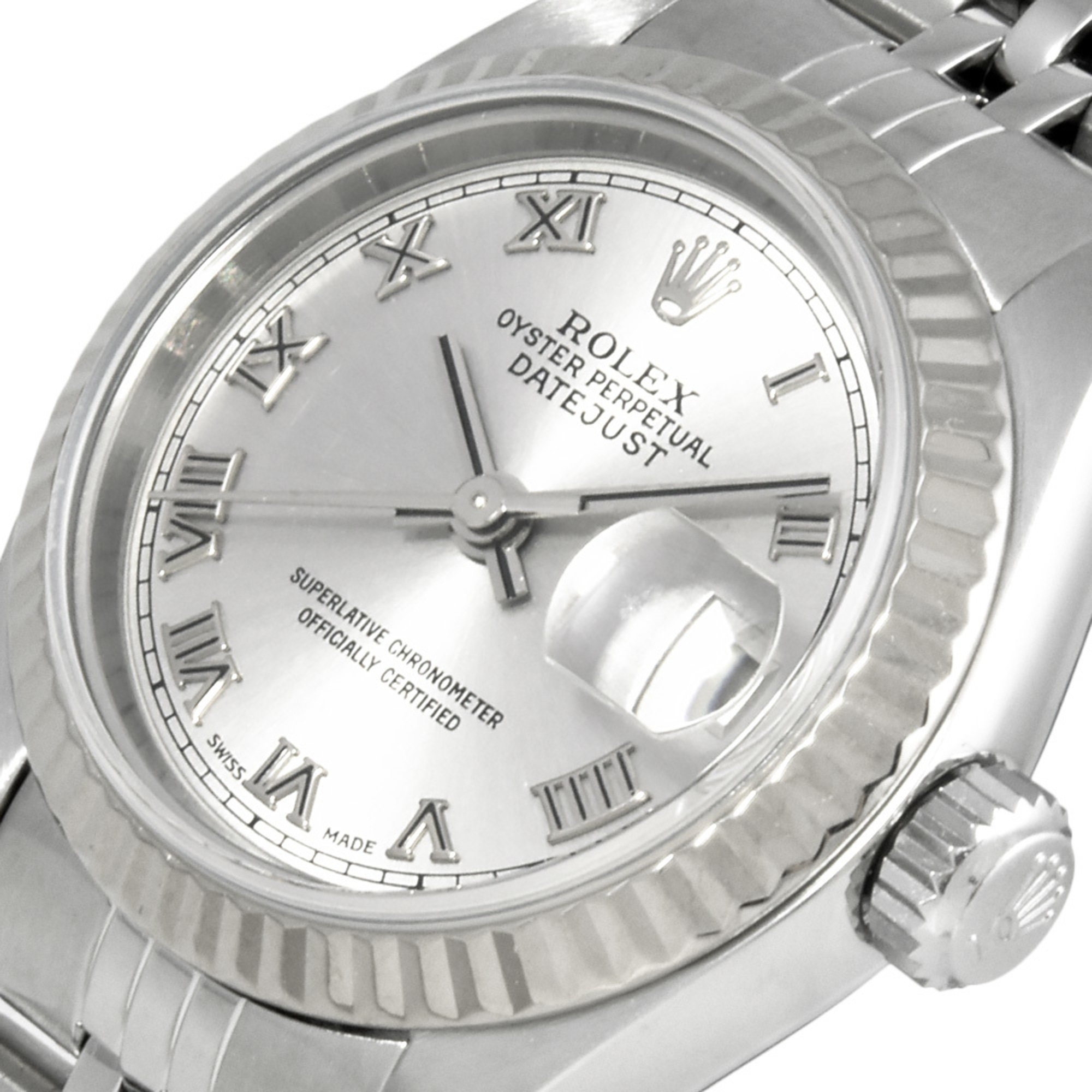 Rolex ROLEX 79174 Datejust Y series (manufactured around 2002) Automatic wristwatch, silver dial, WG x SS, Roman index, ladies'