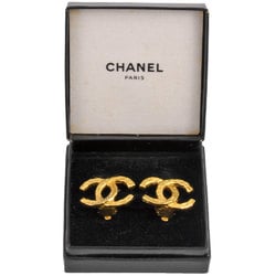 CHANEL Coco Mark Earrings GP Gold Ladies