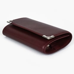 Cartier Must Do Key Case Leather Wine Red 6 Ring