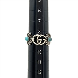 Gucci Double G Flower Ring Size 10 SV925 Silver 3.7g Women's