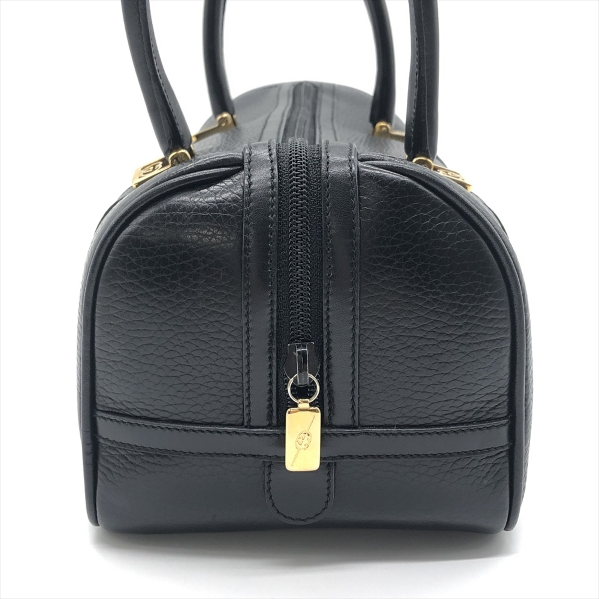 GUCCI 000 58 0040 Old Gucci Handbag Leather Black