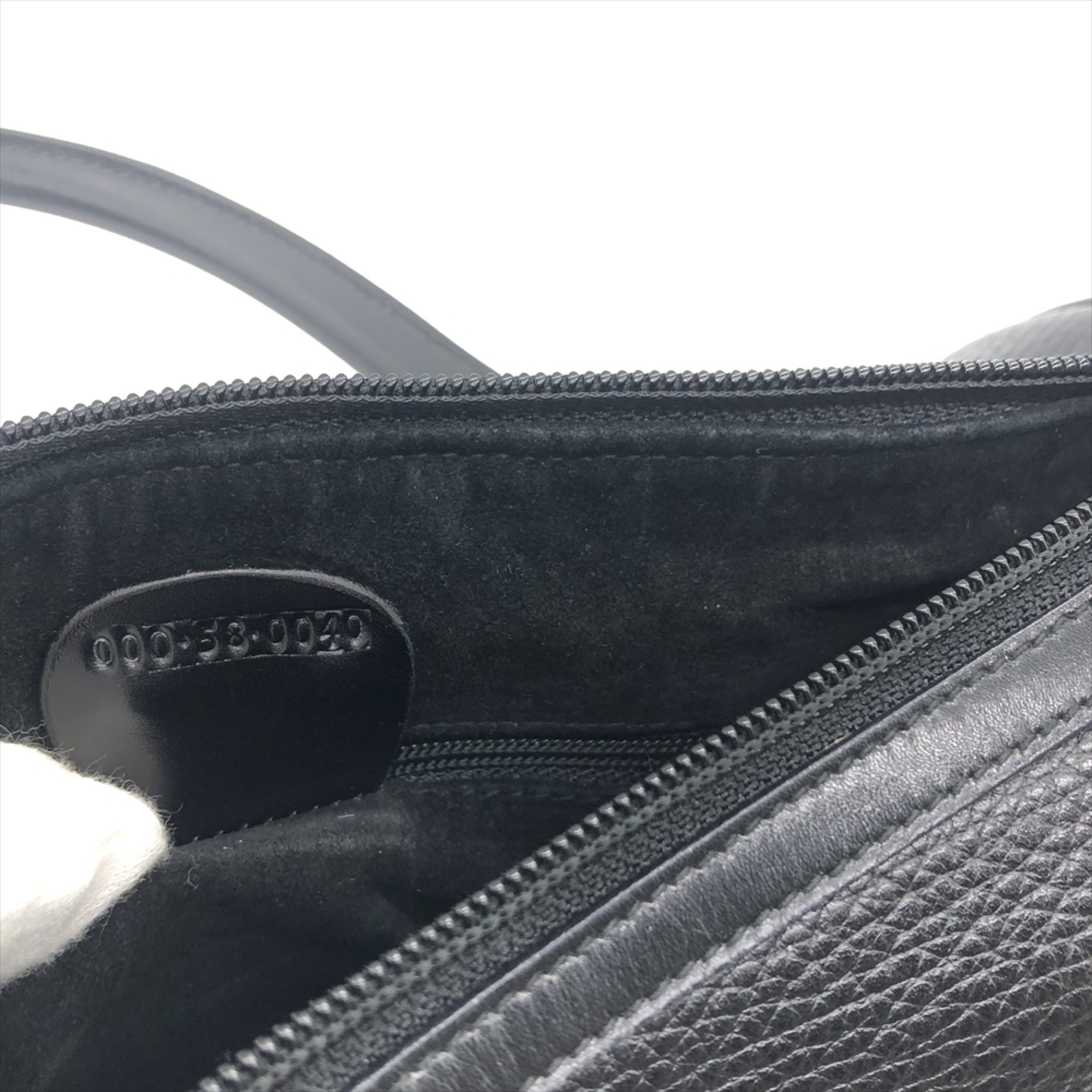 GUCCI 000 58 0040 Old Gucci Handbag Leather Black