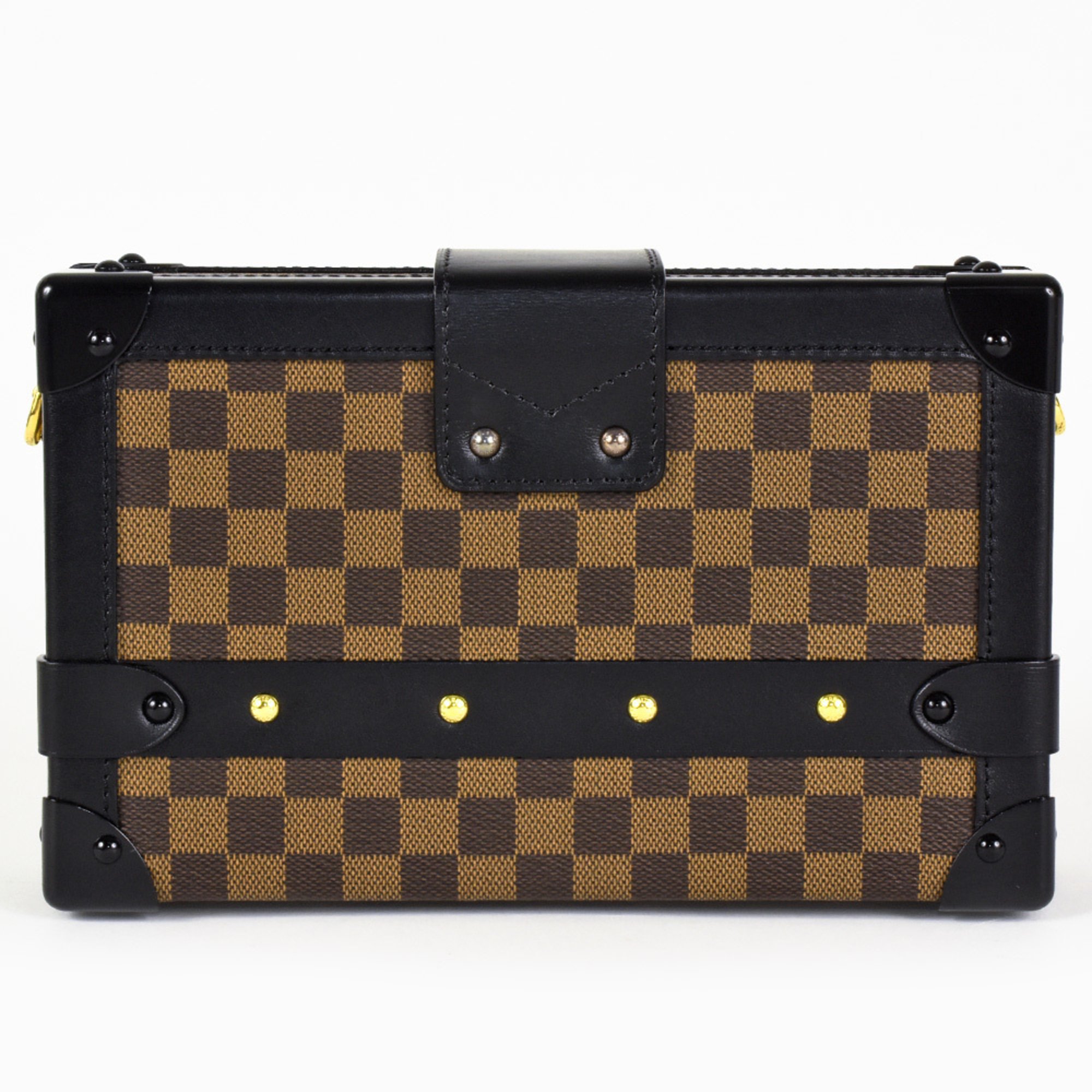 Louis Vuitton LOUIS VUITTON Damier Petite Malle Clutch Bag Ebene PL3154 Trunk