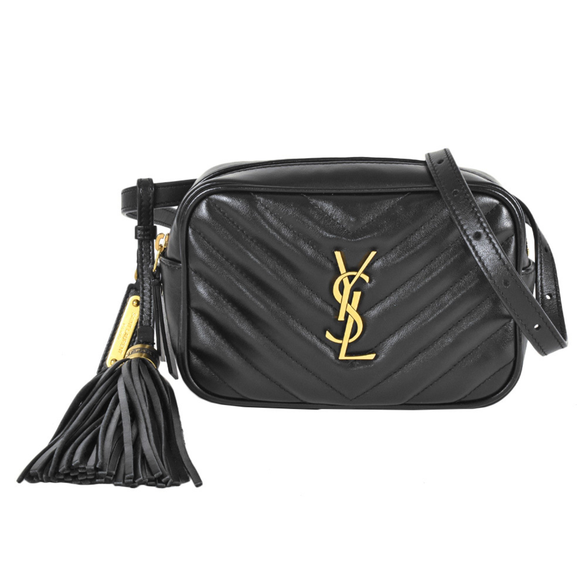 Saint Laurent Lou Belt Bag Waist Leather 534817 Black