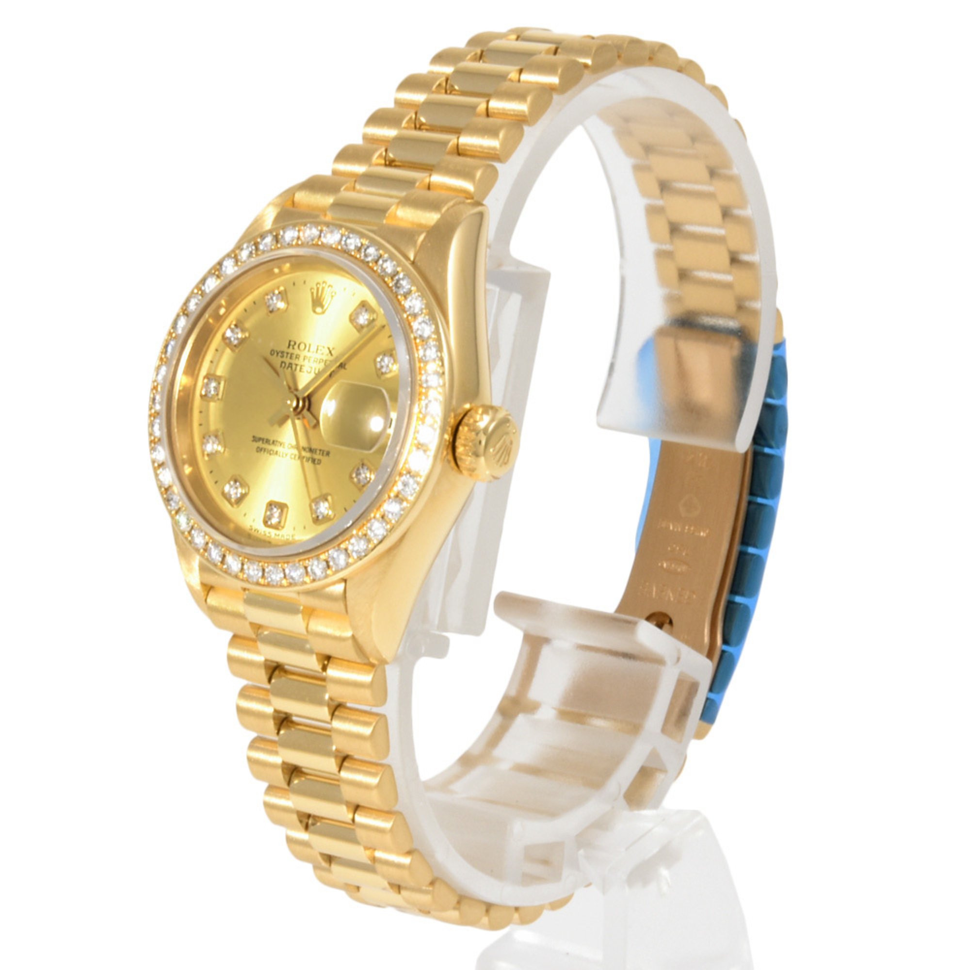 Rolex ROLEX 79138G Datejust A series (manufactured in 1998) Automatic wristwatch Champagne dial 10P diamonds K18YG Solid gold Diamond bezel Ladies