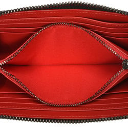 Christian Louboutin Panettone Round 3195051 H734 W51 Red Black Long Wallet Leather