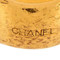 Chanel CHANEL Gripoa Coco Mark Square Ring Size 10.5 GP Brown Gold Ladies