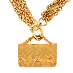 Chanel CHANEL Bag Matelasse Motif Pendant Necklace GP Gold 76cm Ladies