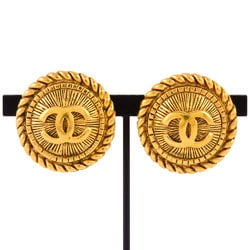 Chanel CHANEL CC Coco Mark Round Earrings 2343 Circle GP Gold Ladies