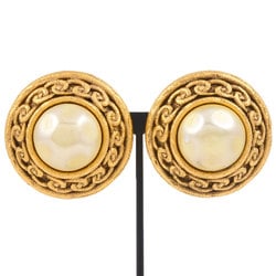 CHANEL Faux Pearl Earrings Circle 2529 GP Ladies