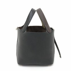 Hermes Picotin Lock PM Kazak 2 Taurillon Clemence Black/Macassar/Beige Marfa Handbag W Engraved