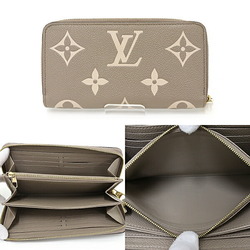 LOUIS VUITTON Zippy Wallet Monogram Empreinte Leather M69794 Tourterelle Crème