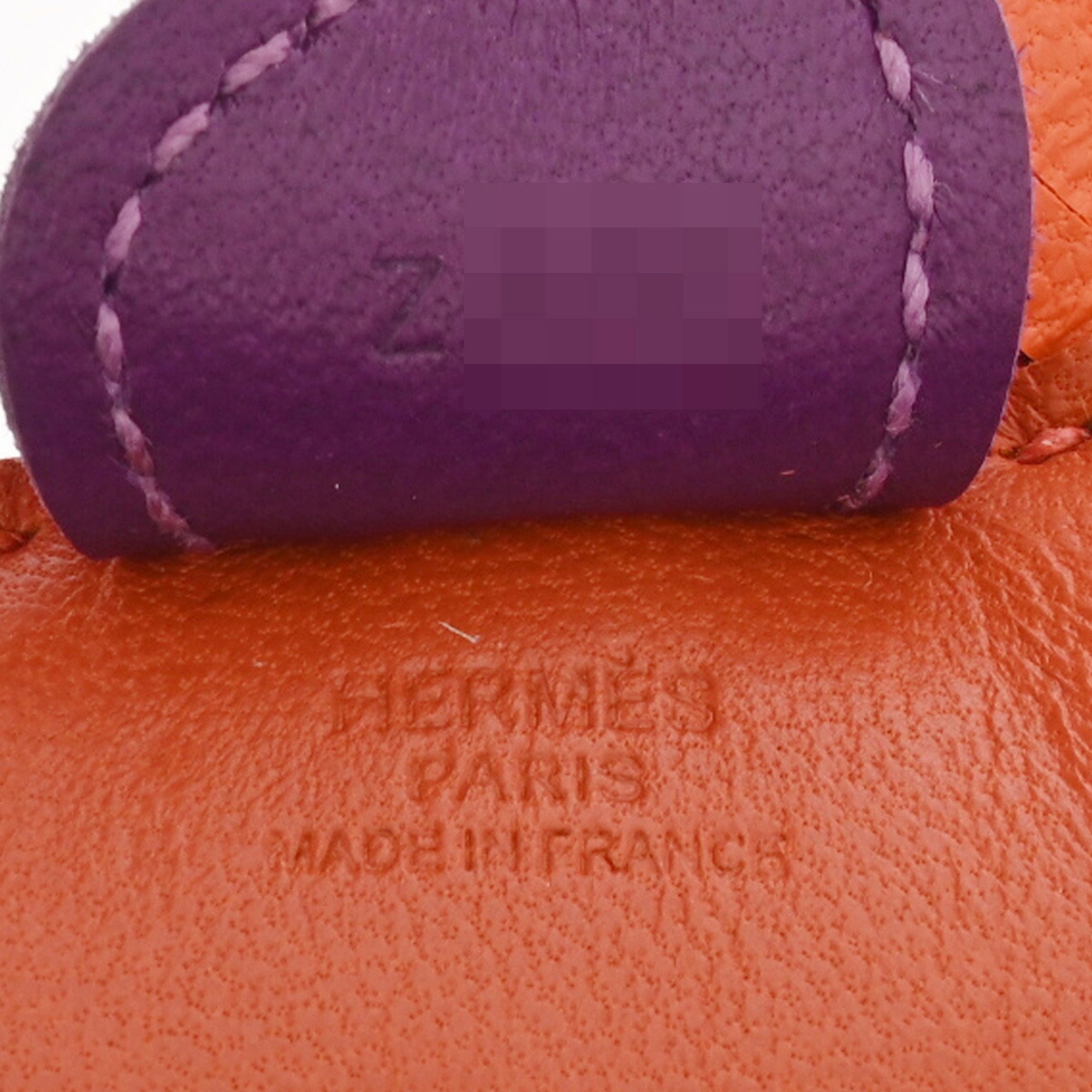 HERMES Rodeo PM Bag Charm Orange Poppy/Carnelian/Violet Z Stamp (Around 2021) Women's Anjou Milo Keychain