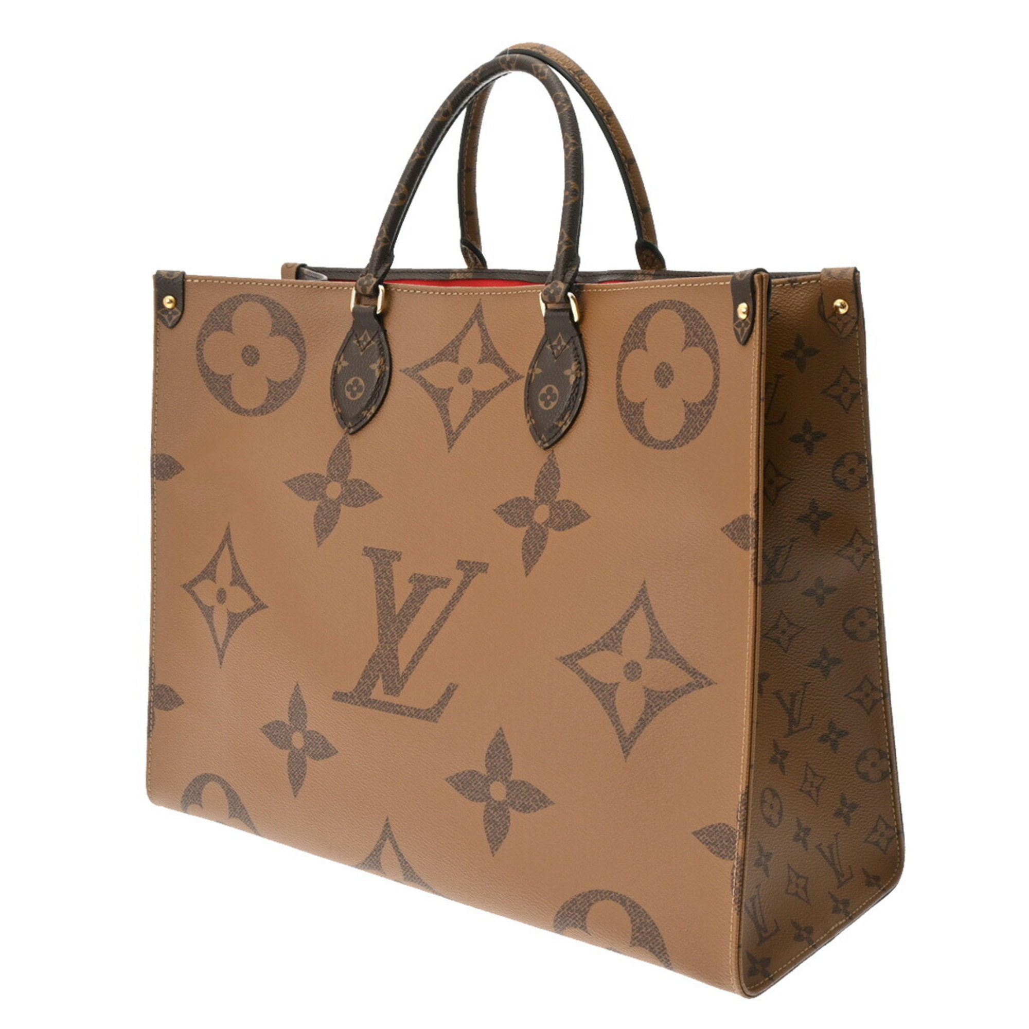 LOUIS VUITTON Louis Vuitton Monogram Giant On the Go GM Tote Brown M44576 Unisex Canvas Handbag